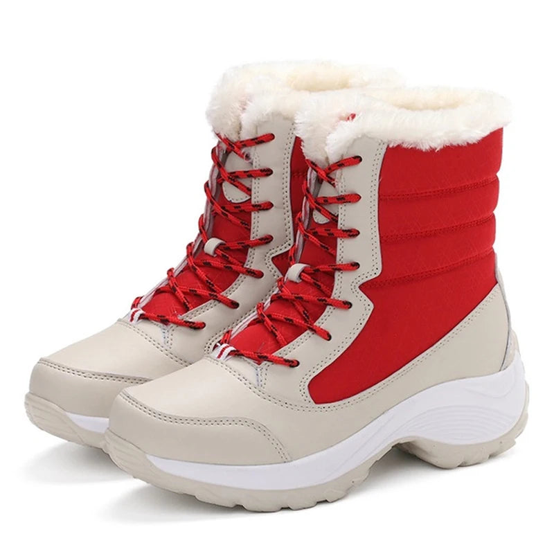 Women’s Winter Snow Boots – Warm Non-Slip Wedge Ankle Boots