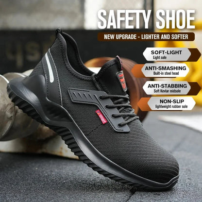 Baskets de sécurité à embout d'acier pour hommes – Bottes de travail anti-perforation