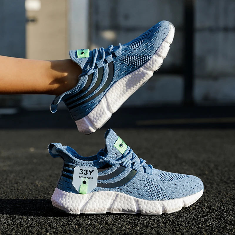 Men’s Summer Breathable Mesh Sneakers – Lightweight Casual Running Shoes