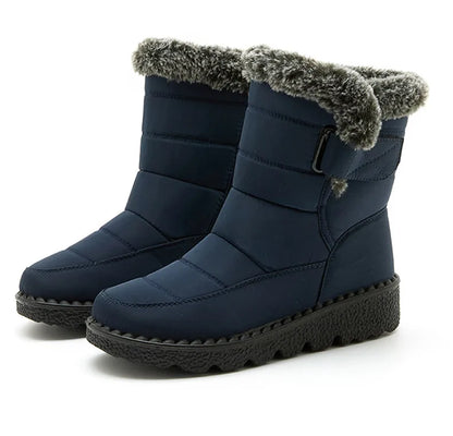 Women Waterproof Fur Snow Boots