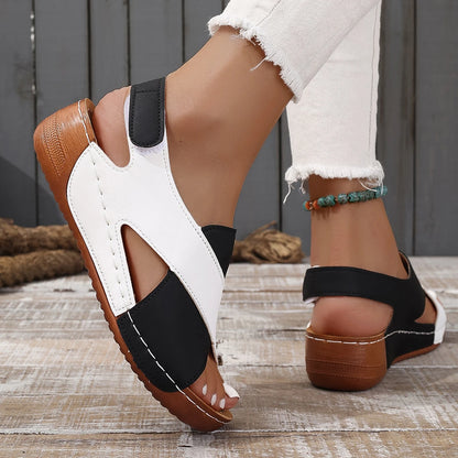 Sandales Femme Compensées Bicolores | Élégance & Confort