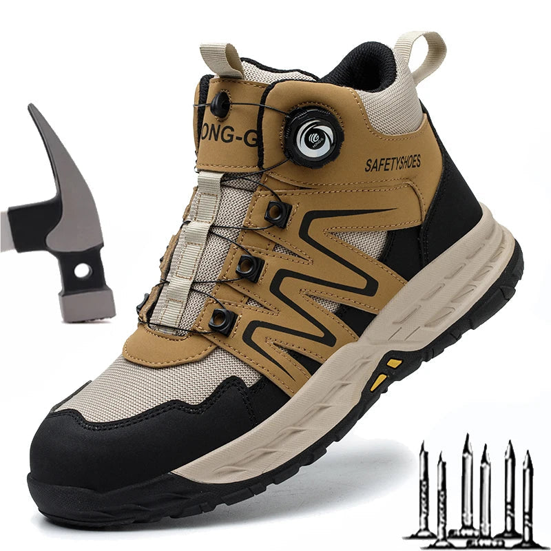 Men Steel Toe Tactical Work Boots