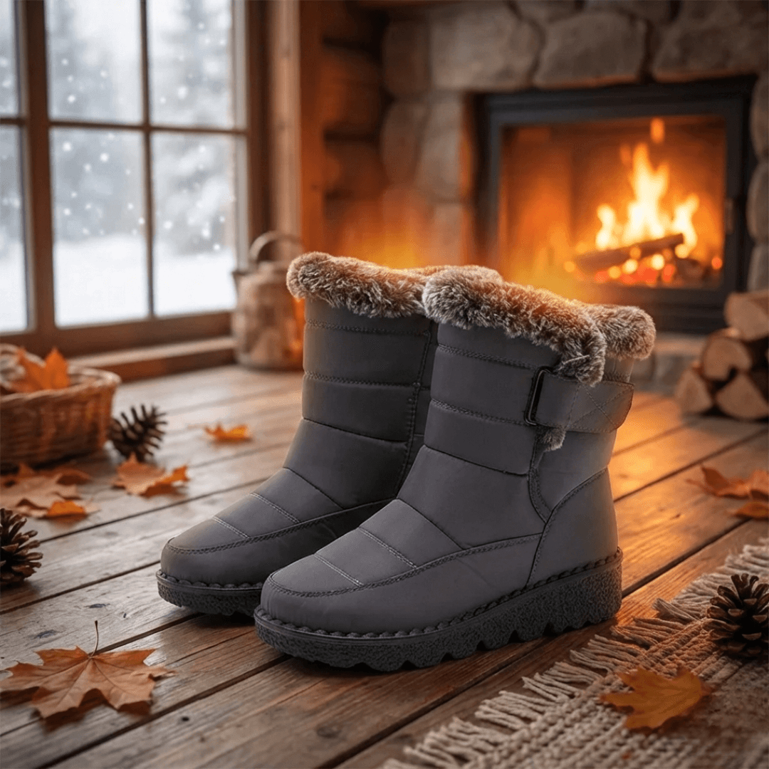 Women Waterproof Fur Snow Boots