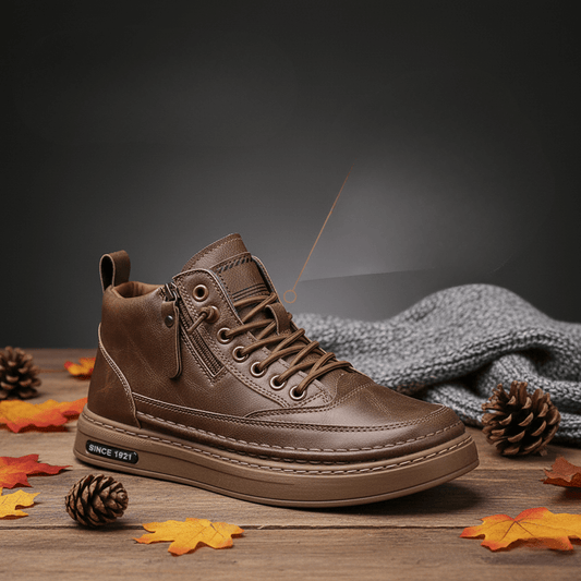 Men’s High-Top Leather Casual Boots