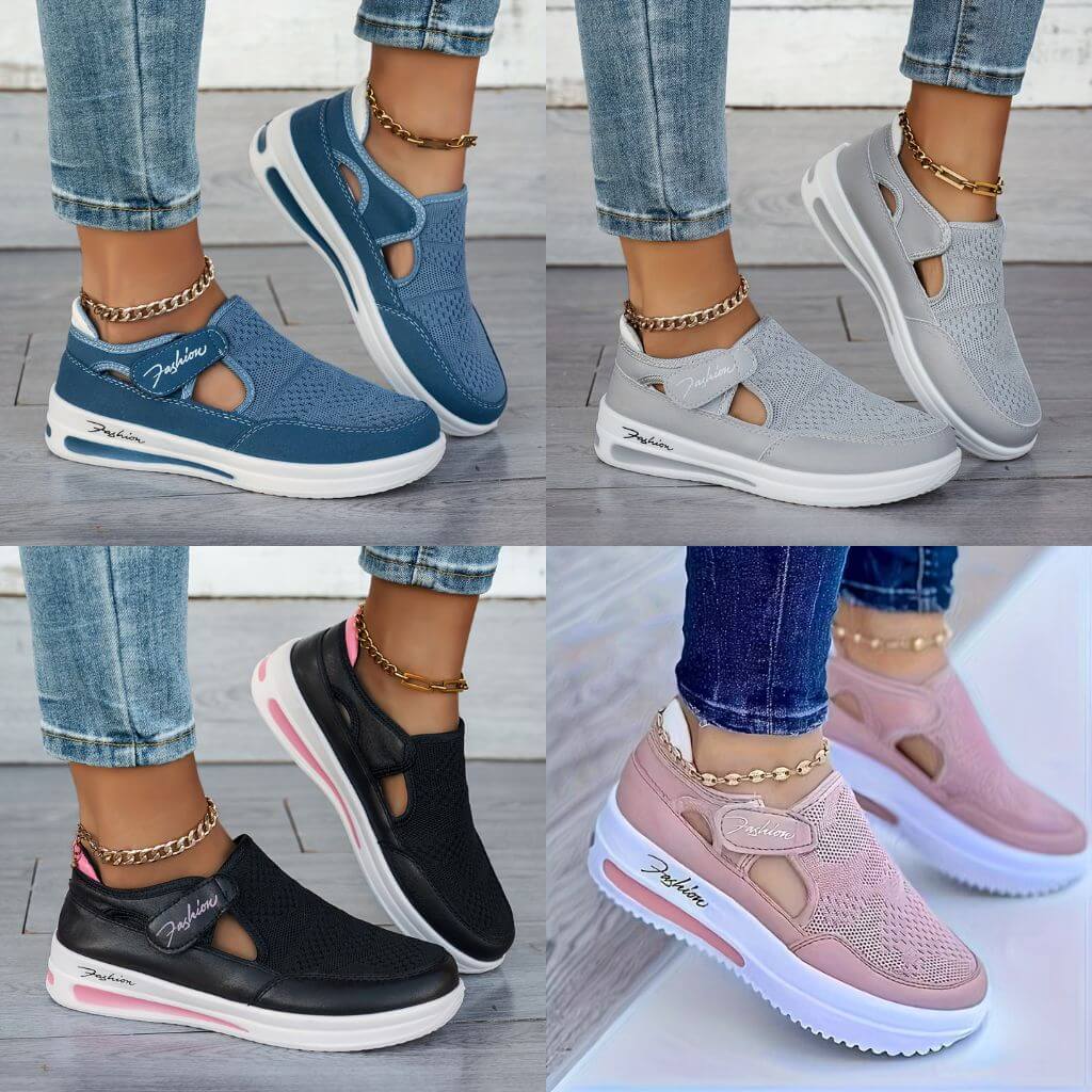 Baskets Femme Respirantes Slip-On | Confort Orthopédique & Style Mode