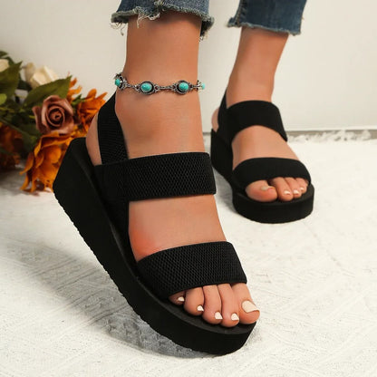 SummerStep™ Sandales Compensées Femme | Légèreté, Style & Confort Toute la Journée